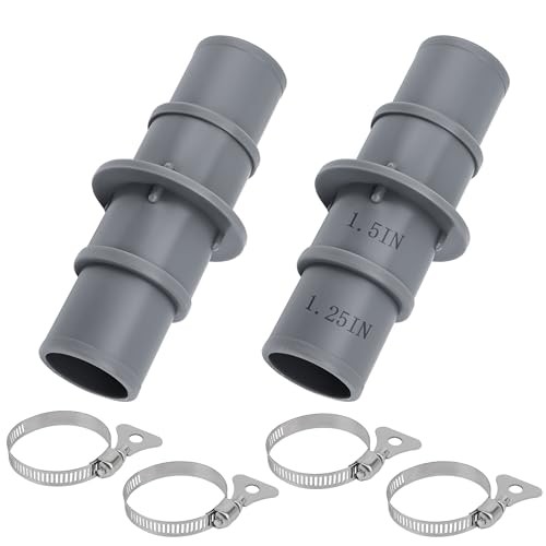 Pool Vacuum Hose Adapter 1-1/4&Prime; or 1-1/2&Prime; Plastic – Used for Pools