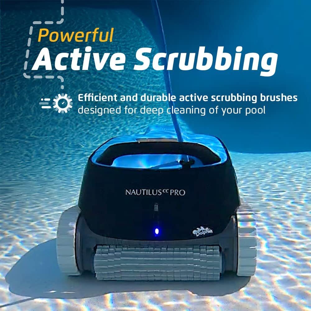 Dolphin Nautilus CC Pro Robotic Pool Vacuum Cleaner with Wi-Fi Control and Caddy