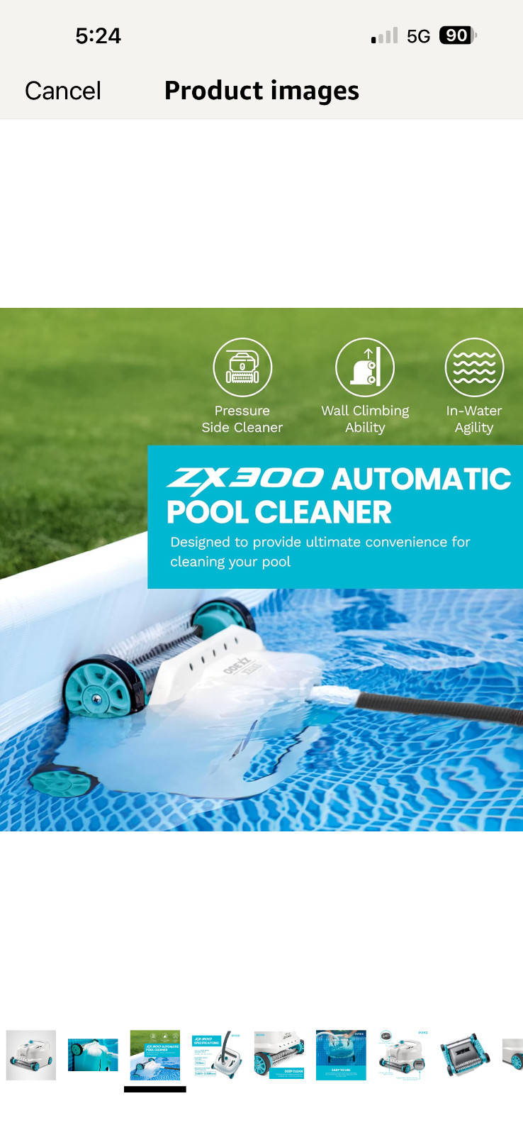 Intex ZX300 Deluxe Automatic Pool Vacuum (28005E)