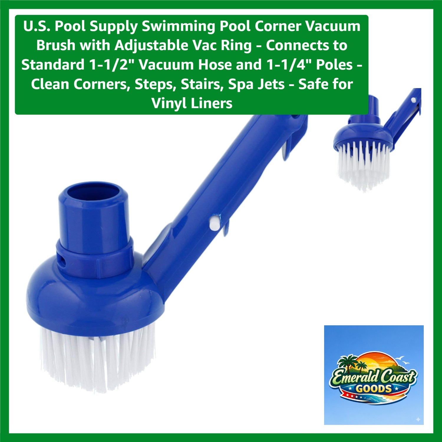 Adjustable Swimming Pool Corner Vacuum Brush for Efficient Cleaning