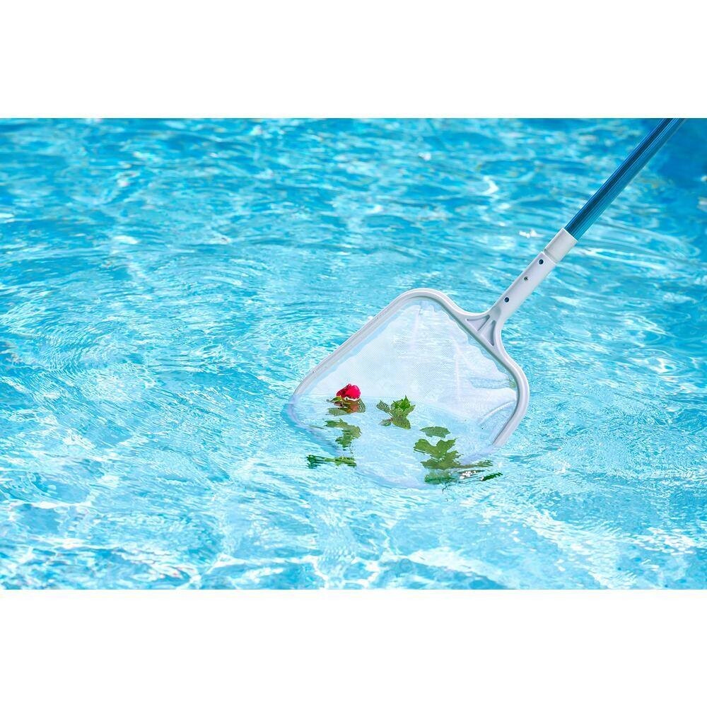 Telescoping Pool Skimmer Net with 4ft–8ft Pole for Pools, Spas & Hot Tubs