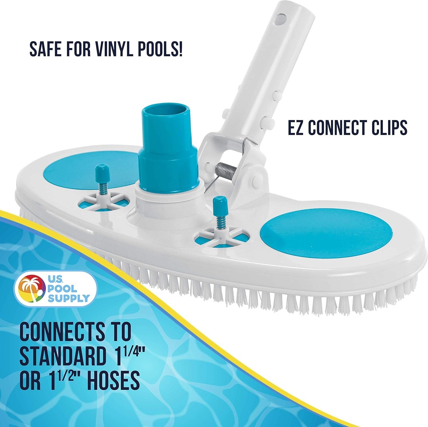 High Efficiency 13&Prime; Weighted Vacuum Head for Manual Pool Cleaning – Safe Design