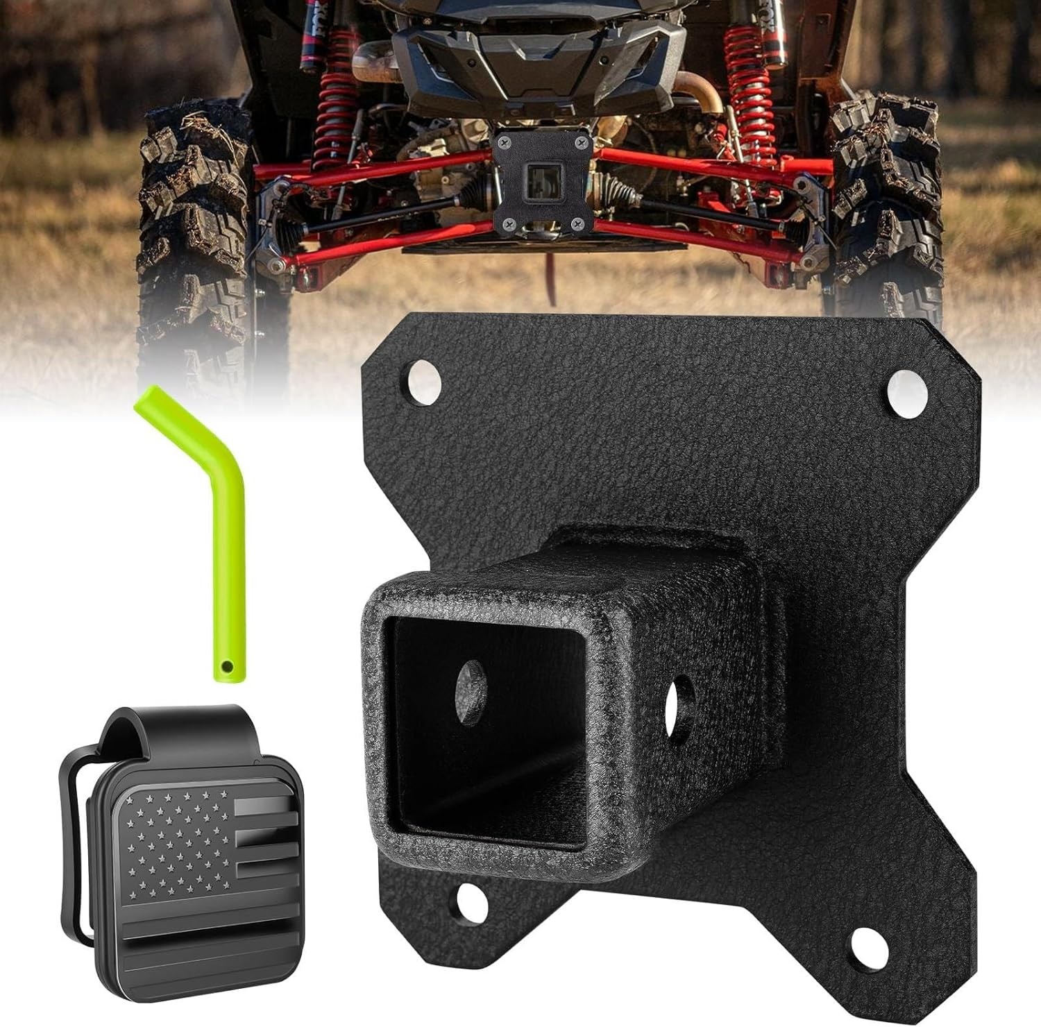 W&JWN 2&Prime; UTV Rear Receiver Hitch Compatible with Polaris RZR XP 1000/XP 4 1000 2