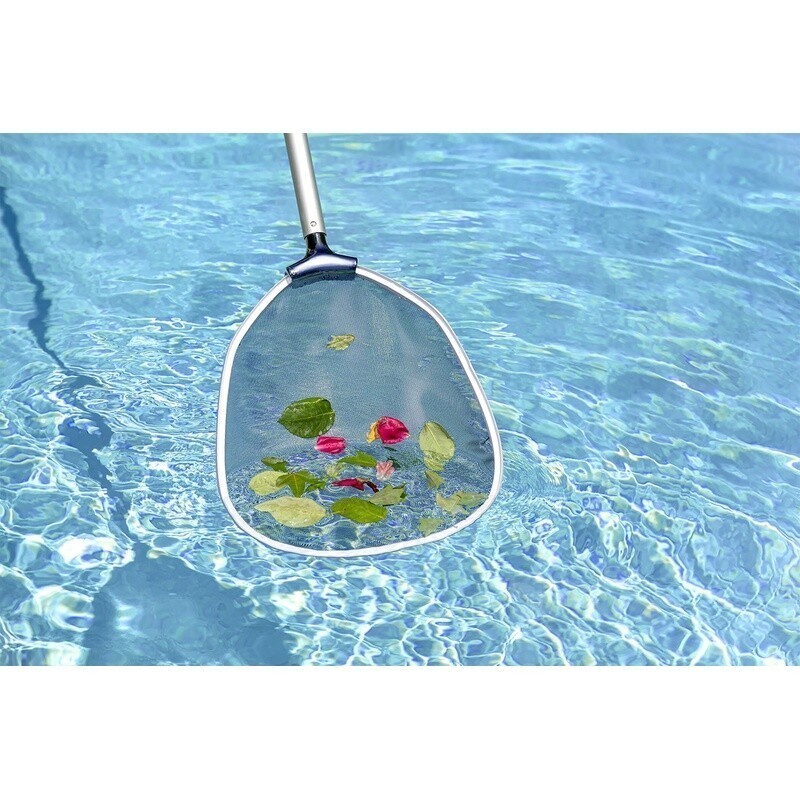 Commercial Swimming Pool Leaf Skimmer Heavy-Duty Aluminum Frame Nylon Mesh Net
