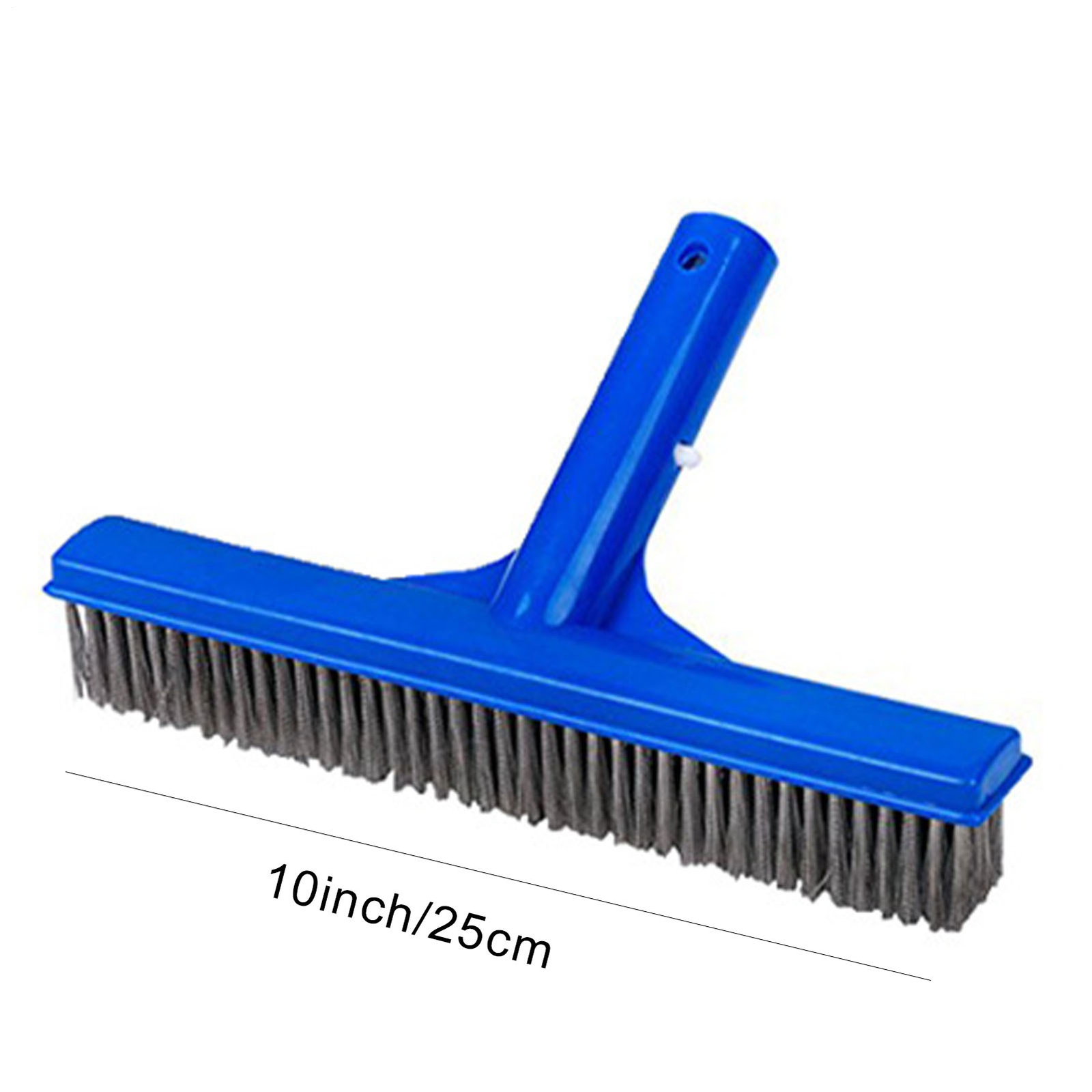 Wire Pool Brush 10 inch Stainless Steel Easy Pushing Cleaning Angled At 45°