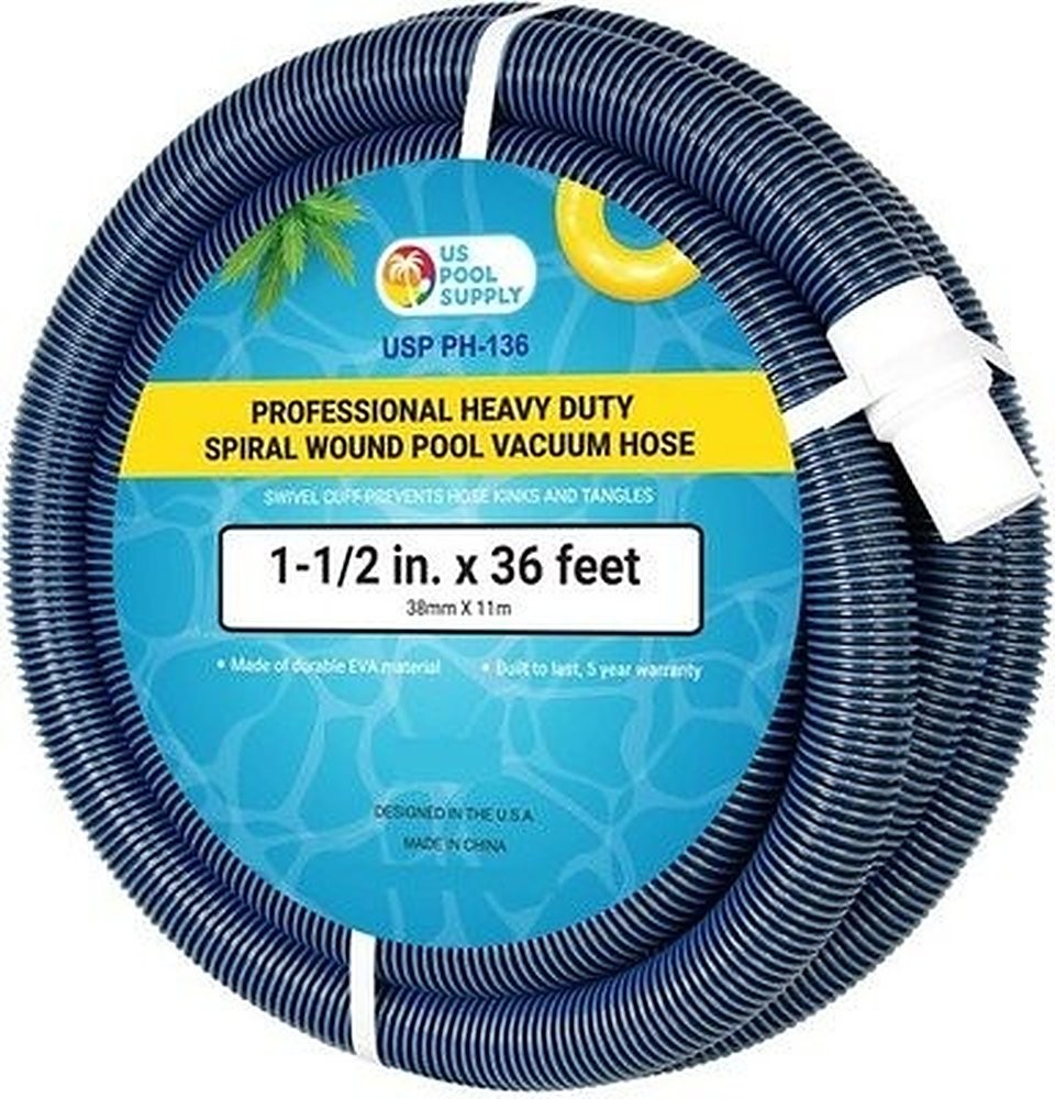 U.S. Pool Supply Pool Vacuum Hose 1-1/2&Prime; x 36&prime; Professional #R035