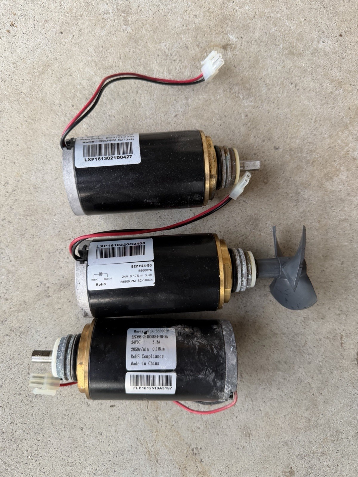 maytronics pool cleaner Motor 5500026 Parts Or Repair Lot Of 3