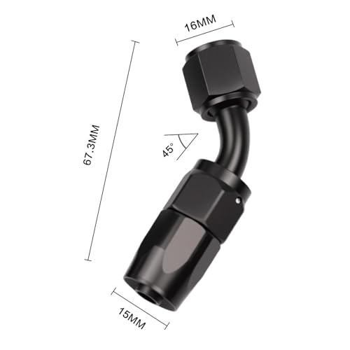 45 Degree Aluminum Swivel Hose End Fitting for Braided CPE Fuel 4AN 45Degree