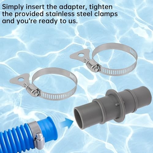 Pool Hose Adapter Connector 1-1/4&Prime; or 1-1/2&Prime;, Pool Hose Connector for Vacuum