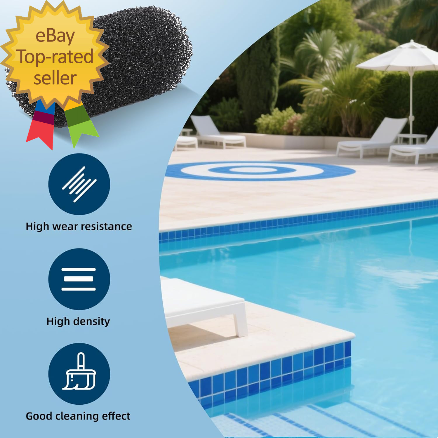 12 Pack Tail Scrubber Replacement for Polaris Pool Cleaner Parts, High Density S