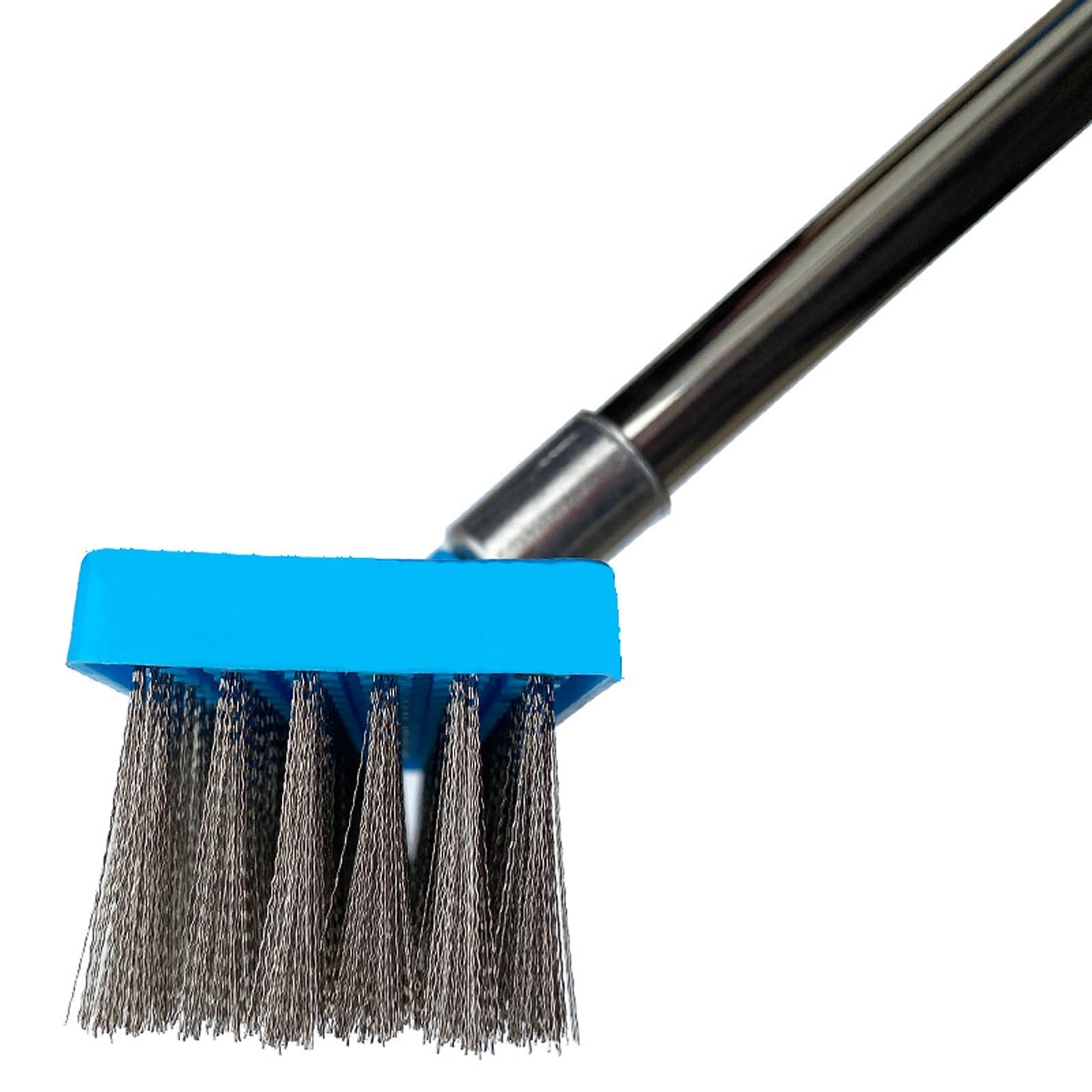 65&Prime; Long Handle Pool Brush – Heavy Duty Stainless Steel Wire Bristle Scrubber…