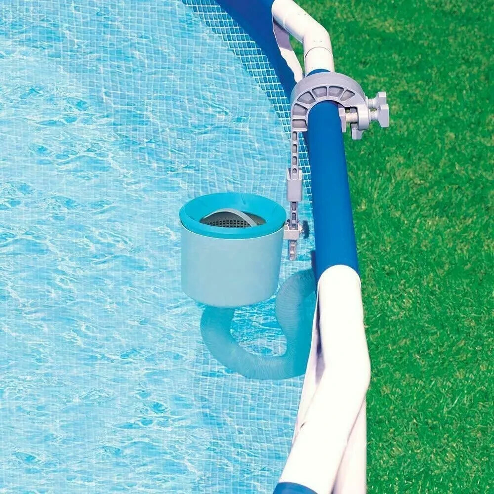 Swimming Pool Wall Mount Surface Skimmer Above Ground Debris Cleaner Basket