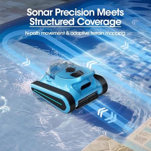 Robotic Pool Vacuum Cordless 180W Wall Waterline Climb