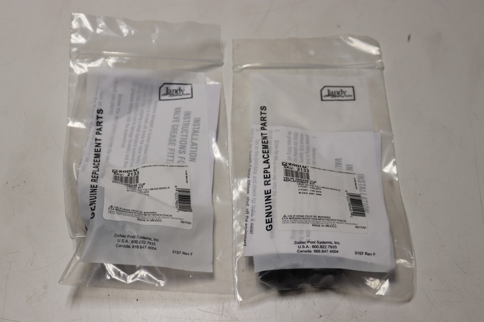 2x Lot Zodiac 2133 Valve Grease Cup Replacement 1154 2875 1157 2876 4367 4369
