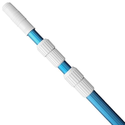 12FT Telescopic Swimming Pool Pole – Adjustable Aluminum, Strong Grip for Skimme