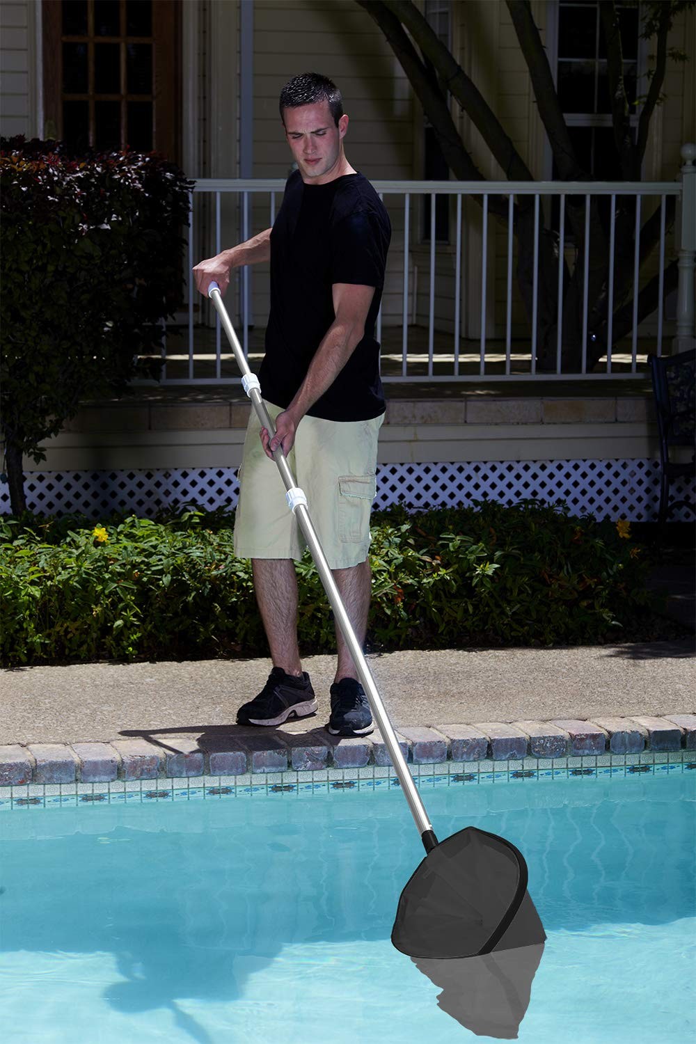 Poolmaster 21305 Commercial 3-Piece Adjustable Aluminum Telescopic Swimming