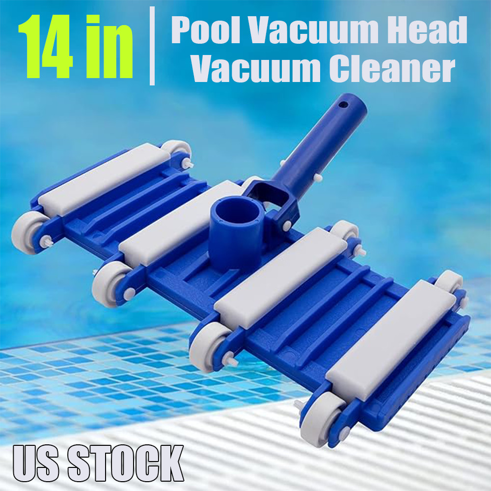 For Swimming Pool Cleaning Durable Plastic 14&Prime; Vacuum Head with Brush US