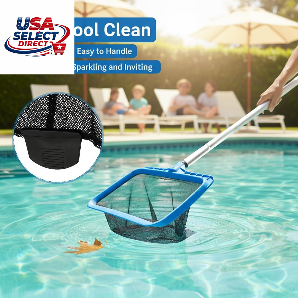 Swimming Pool Cleaning Kit with Skimmer Net & Brush – 56 Inch Pole