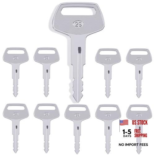 Heavy Equipment Ignition Key, 10 Pack 787 Komatsu Key, Replaces OEM Part WL-787