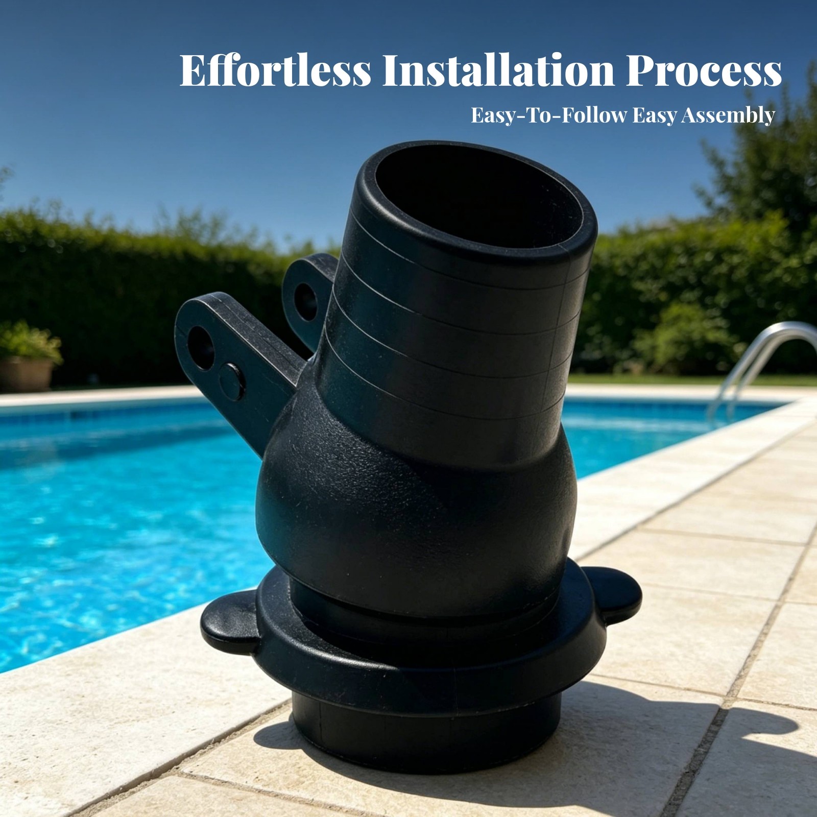 Pool Hose Swivel Matte Finish Rotating Pool Cleaner Connector Black