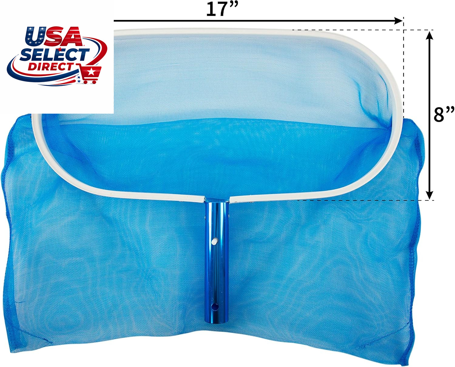 Heavy Duty Deep-Bag Leaf Rake Pool Skimmer with Ultra Fine Mesh