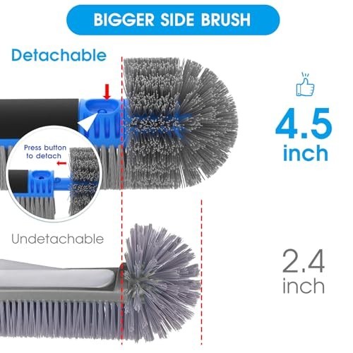 20&Prime; 2-in-1 Pool Brush Head & Cobweb Duster – Heavy Duty Cleaning Tool, EZ Clip,
