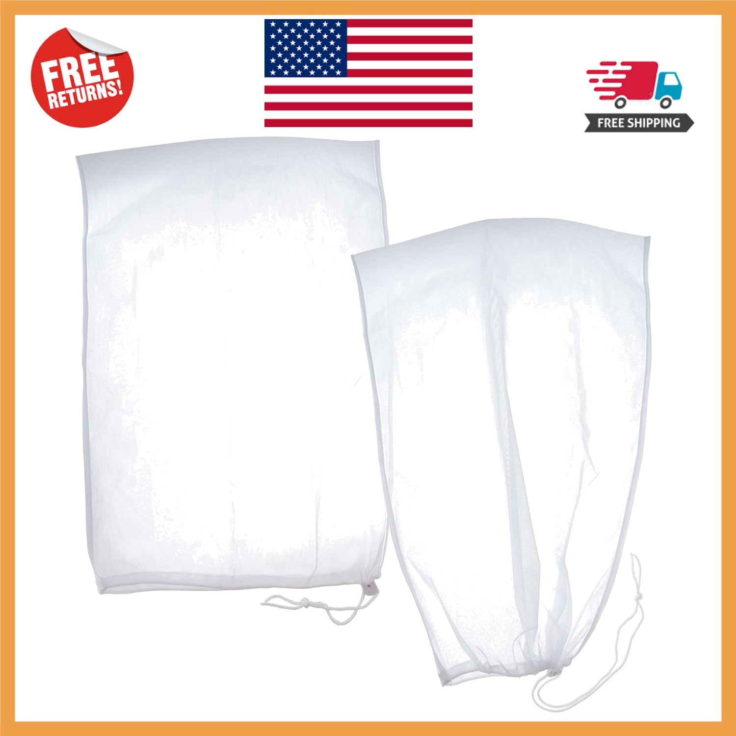 Fine Mesh Filter Bags for Leaf Vacuum Pool Cleaners – 2 Pack, 16&Prime; x 20&Prime;