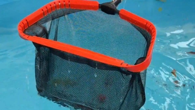 17.5&Prime; Pool Skimmer Net – Deep Nylon Bag, Aluminum Frame, Large Capacity Leaf Rak