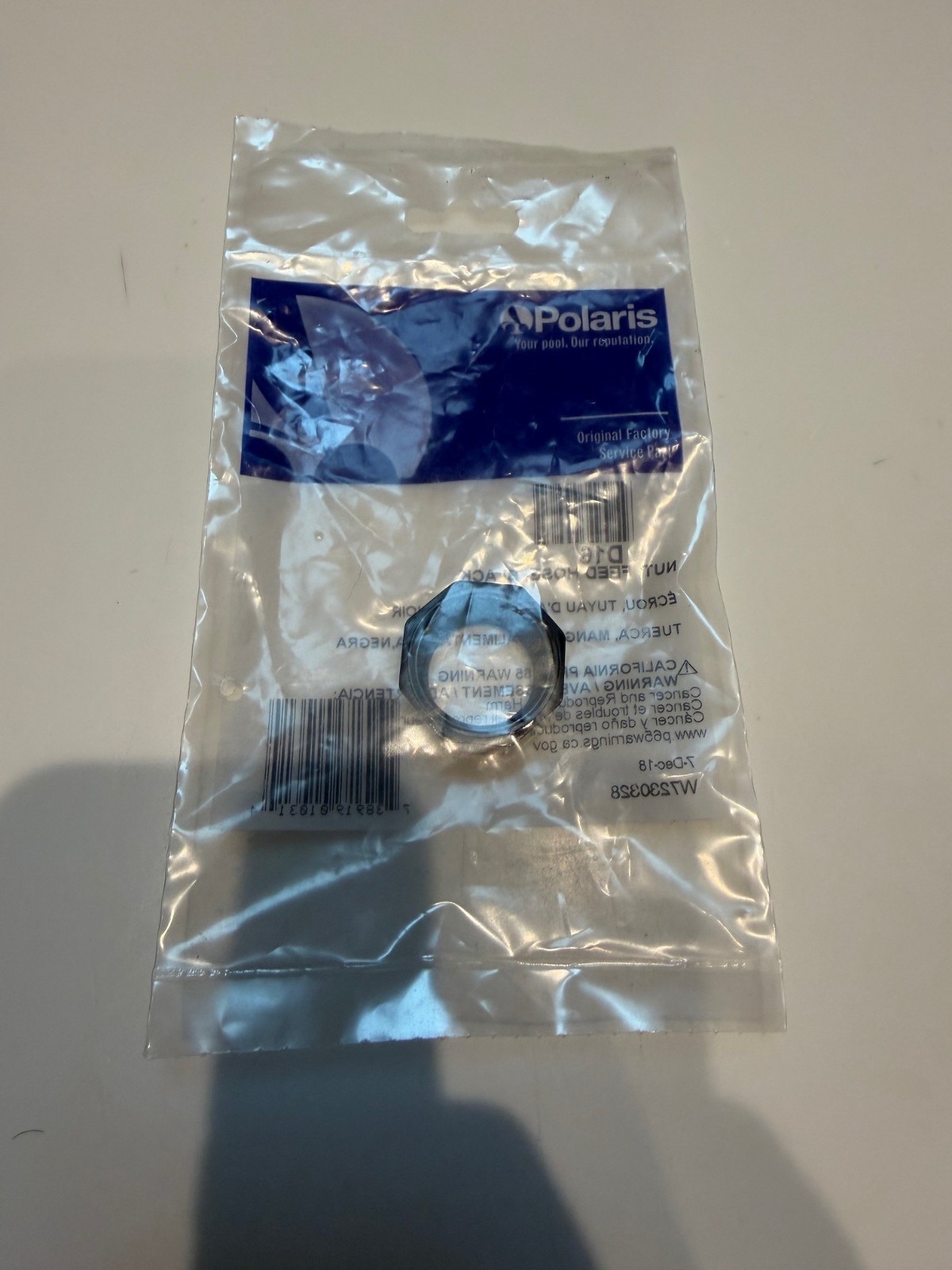 Polaris D16 Nut Feed Hose Black New In Package OEM Genuine Part