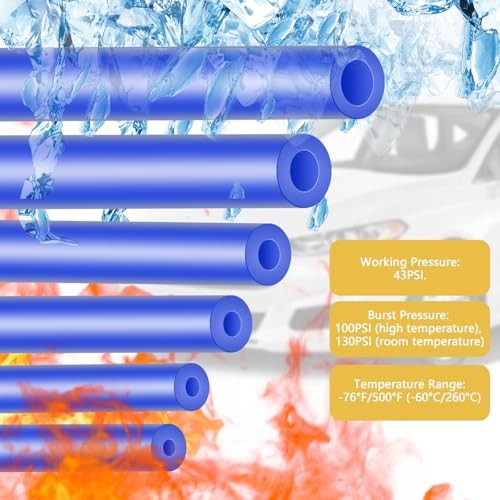 Shineyoo Vacuum Hose Automotive Kit 6PCS 1/8&Prime; 5/32&Prime; 3/16&Prime; 1/4&Prime; 5/16&Prime; 3/8&Prime; 5FT