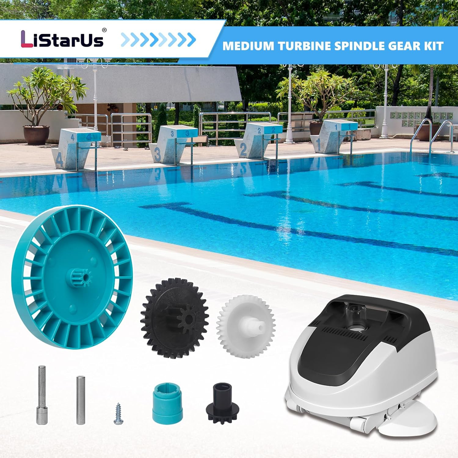 AXV079VP Medium Turbine Spindle Gear Kit Replacement for Hayward Pool Vacuum Par