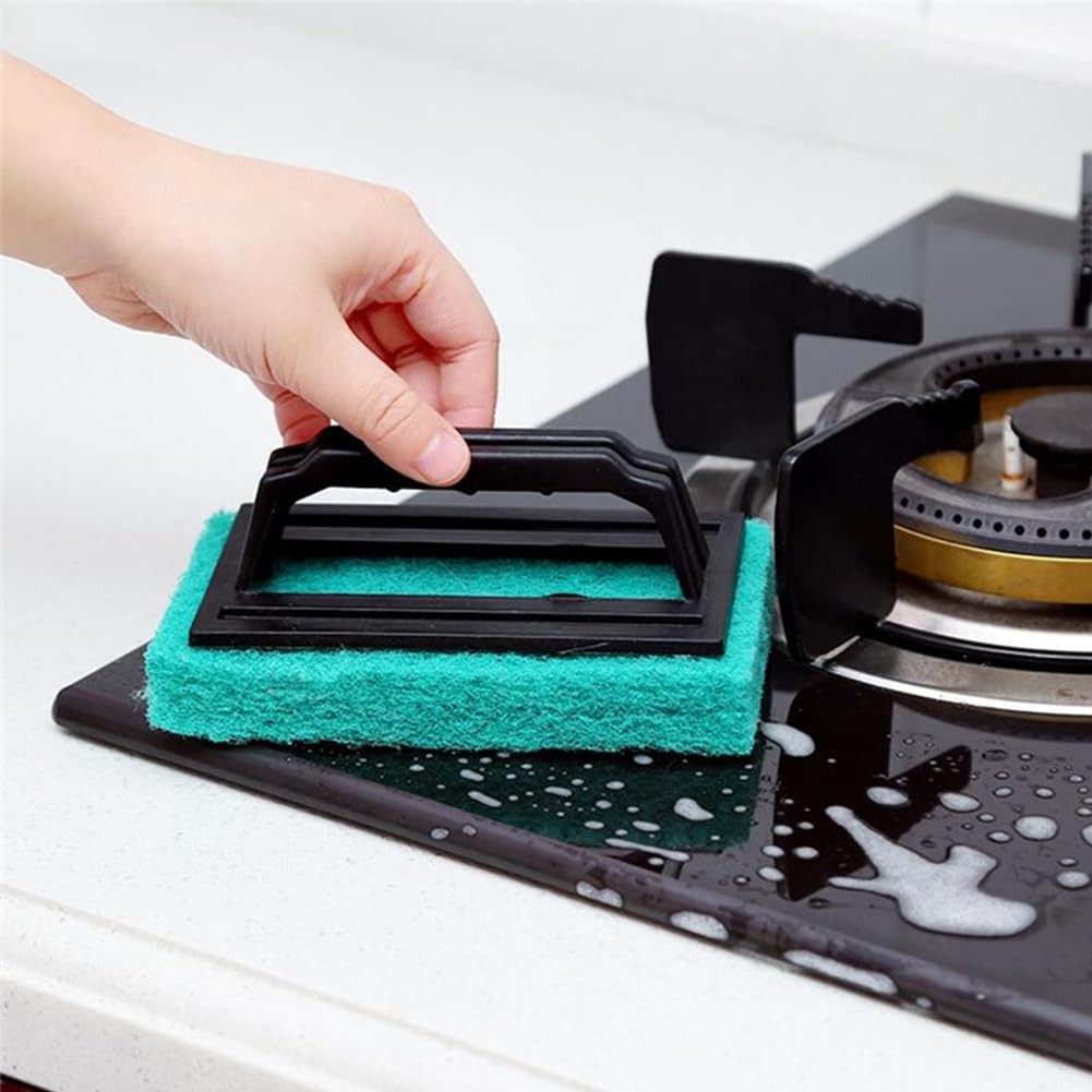 3 Pcs Hand-Held Pool Scrub Brush, Pool Cleaning Scrubbing Sponge Pad, Bathroo…