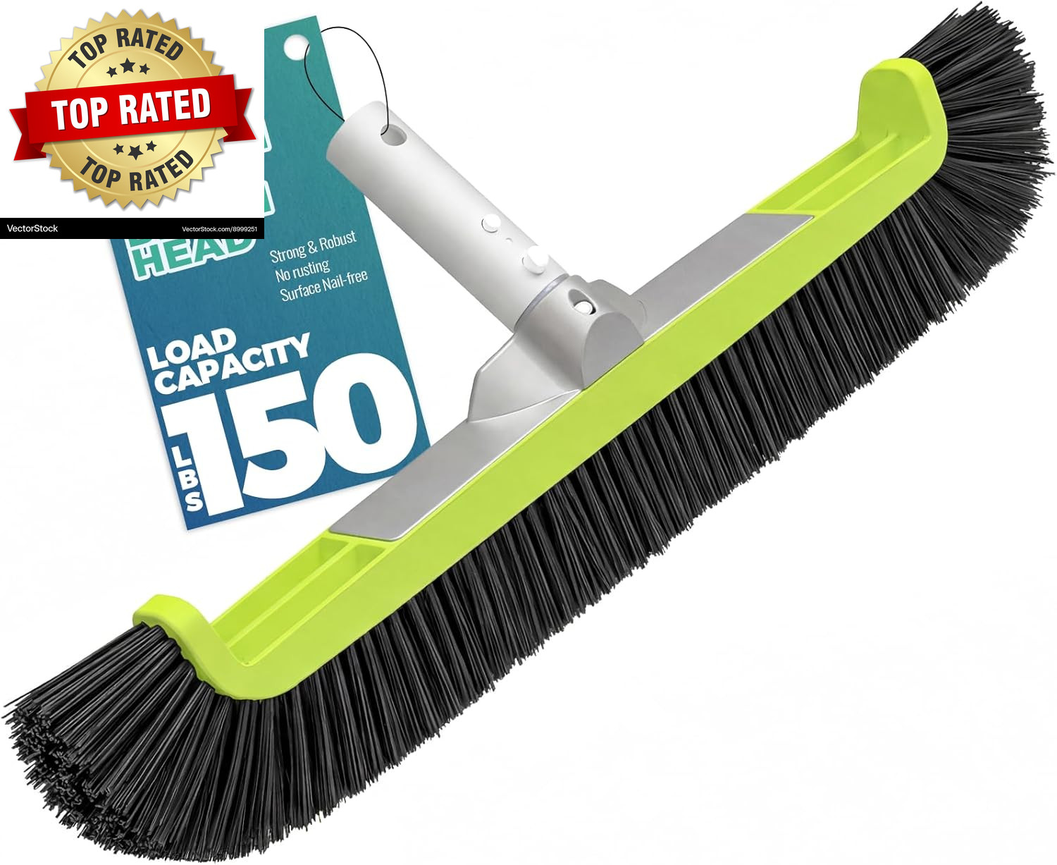 18&Prime; Pool Brush Head for Cleaning Swimming Pool Walls