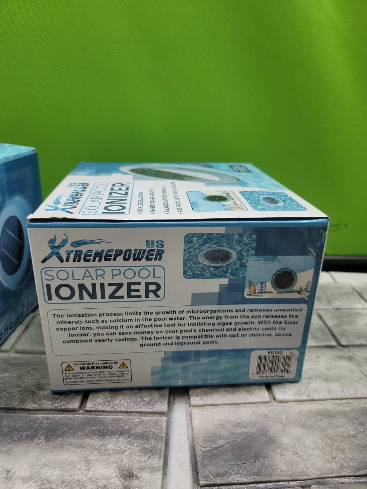 New US Pool Ionizer Solar Powered Kills Algae Reduce Chlorine NO MORE GREEN $180
