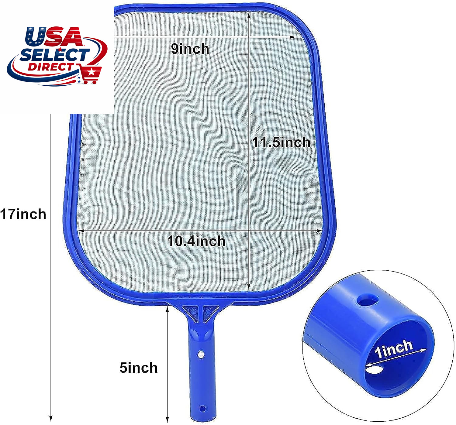17.5&Prime; Pool Cleaning Brush & Skimmer Net Kit – Heavy Duty Supplies