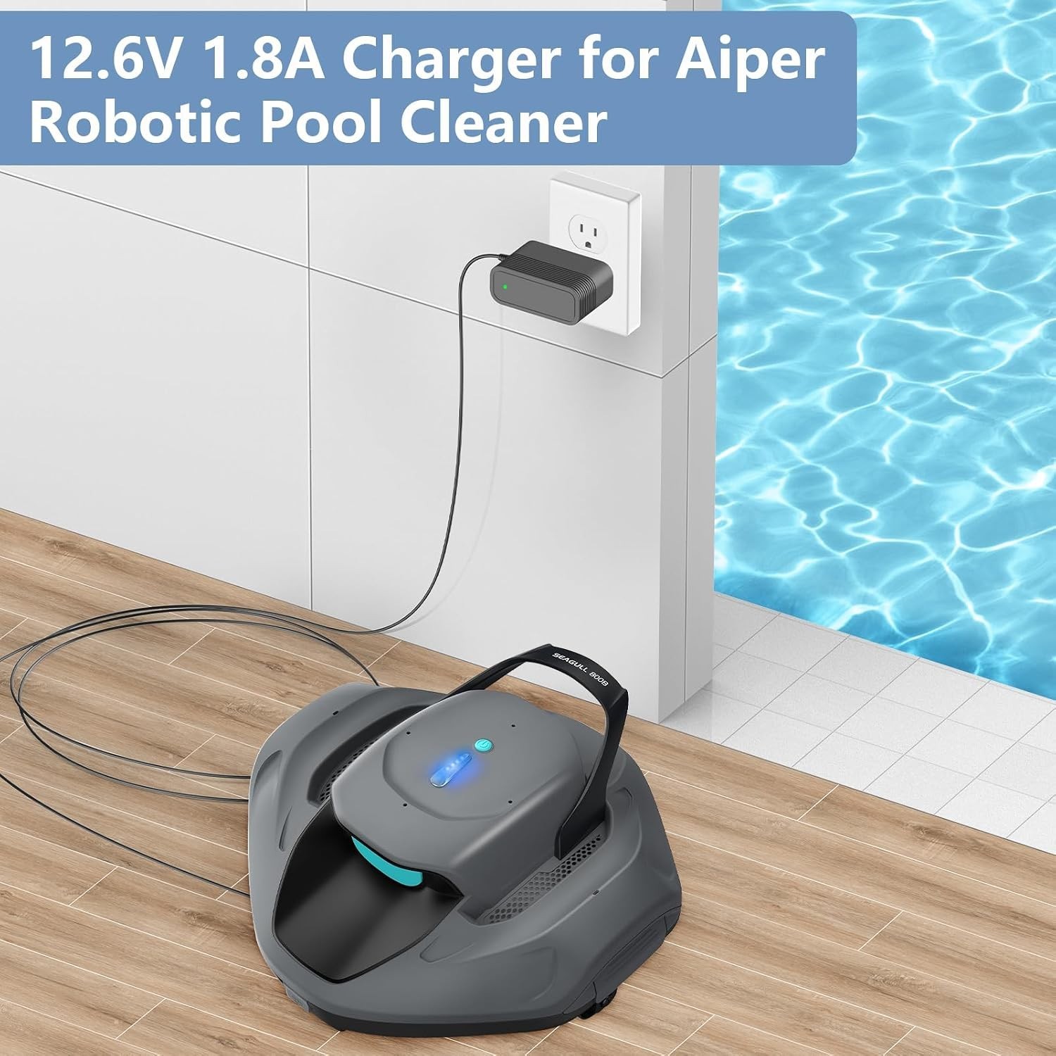 Aiper Pool Cleaner Charger 12.6V/1.8A – Compatible with SE 600/1000 Models