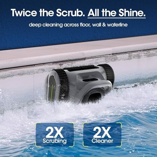 Cordless Robotic Pool Cleaner, Pool Vacuum 180W Brushless Motor, 45000Pa Suction