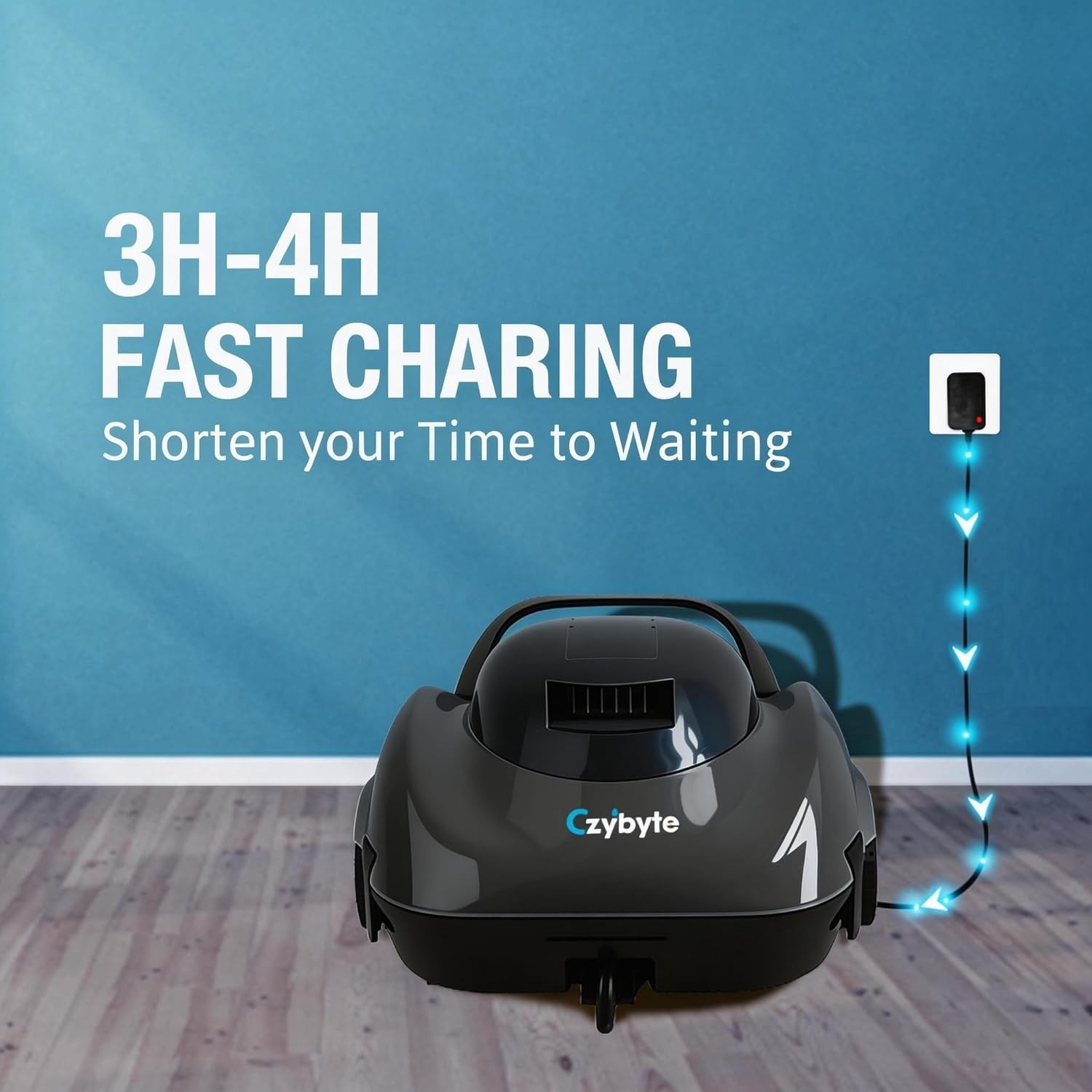 Robotic Pool Cleaner, Cordless Pool Vacuum with Powerful Suction