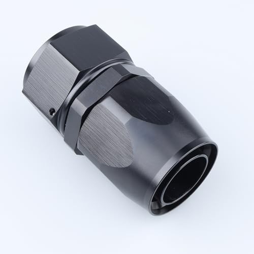 -16 AN Straight Swivel Hose End Fitting Aluminum Black 16AN Straight – Black