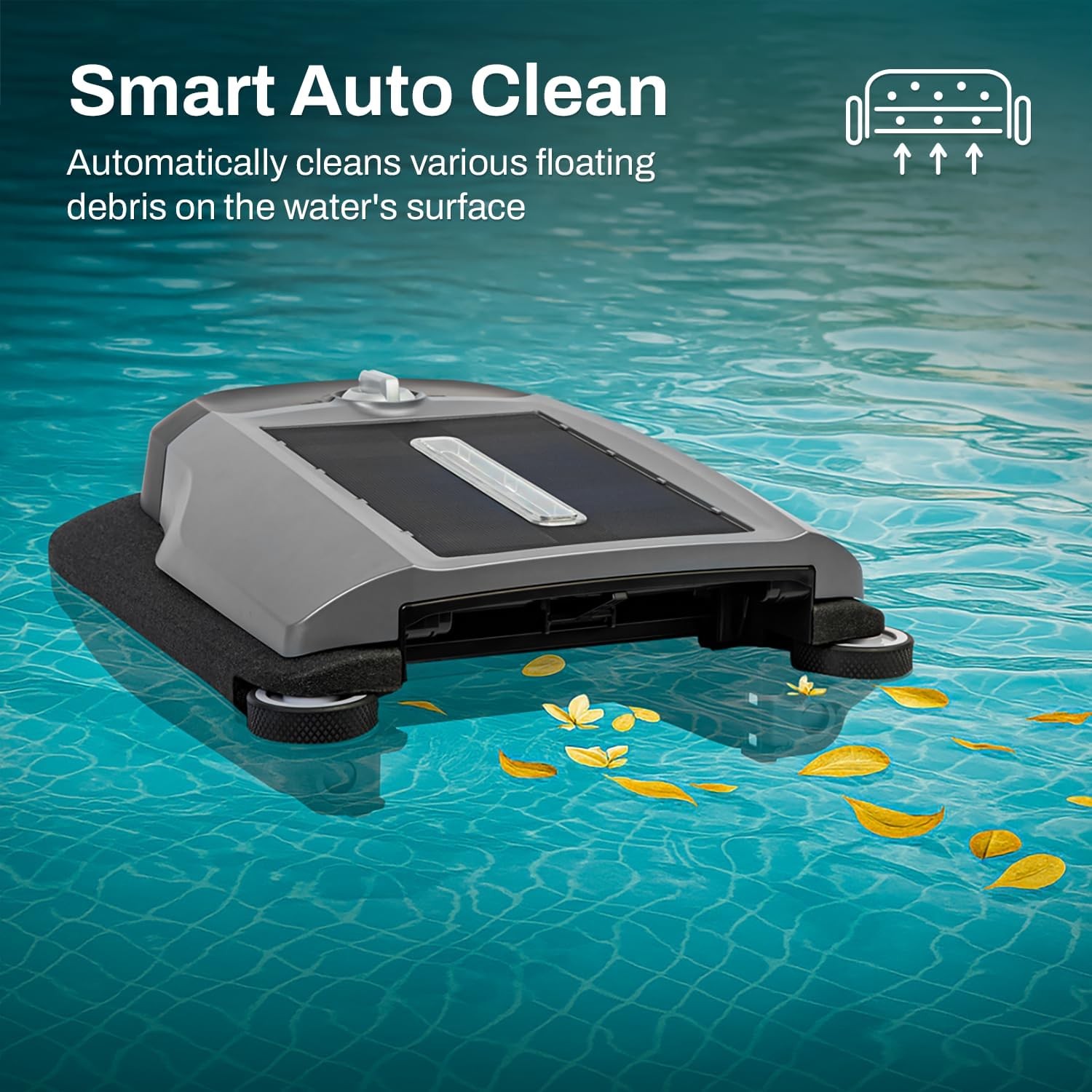 Betta Flex Solar Skimmer Cordless Pool Cleaner Dual Mode Grey