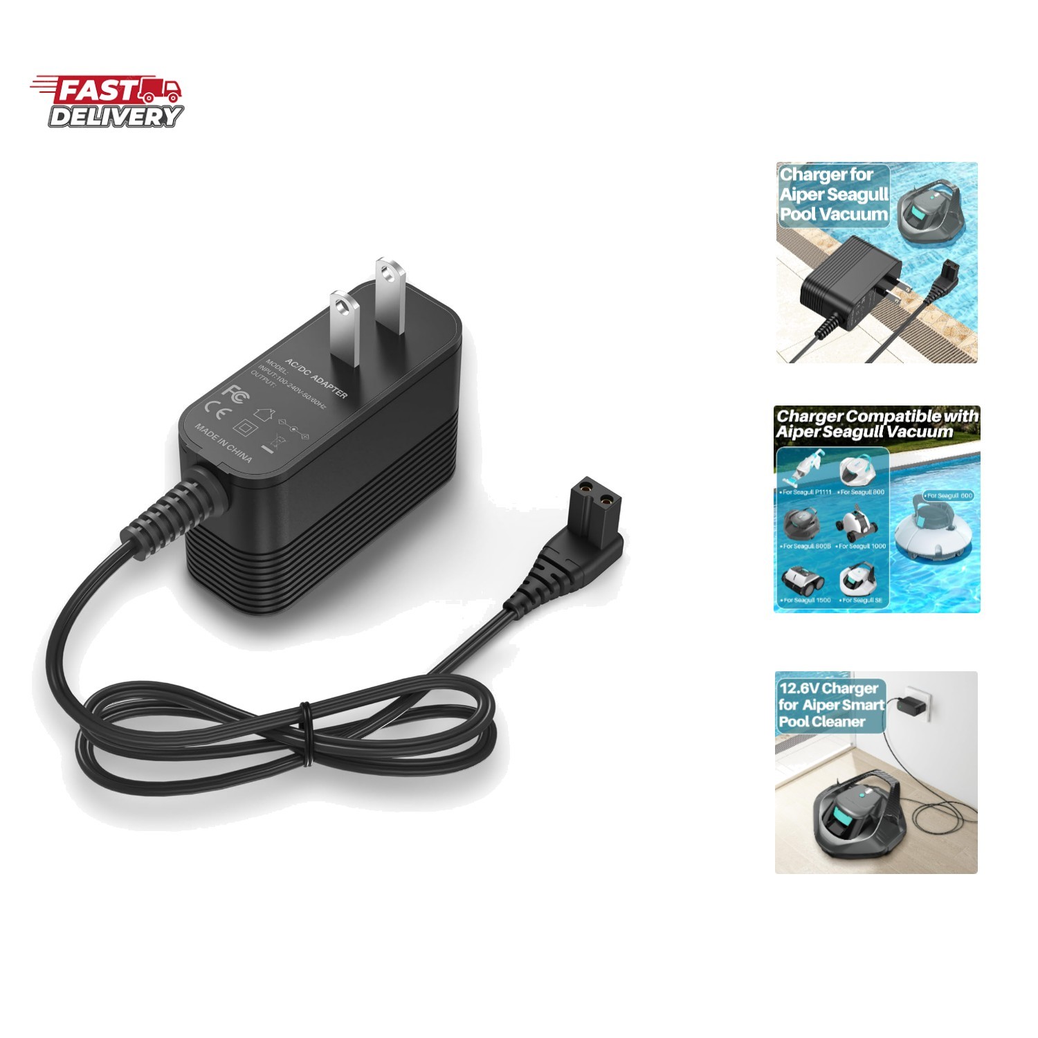 12.6V Charger for Aiper Seagull Pool Vacuum 600 800 800B SE 1000 1500 P1111 H…