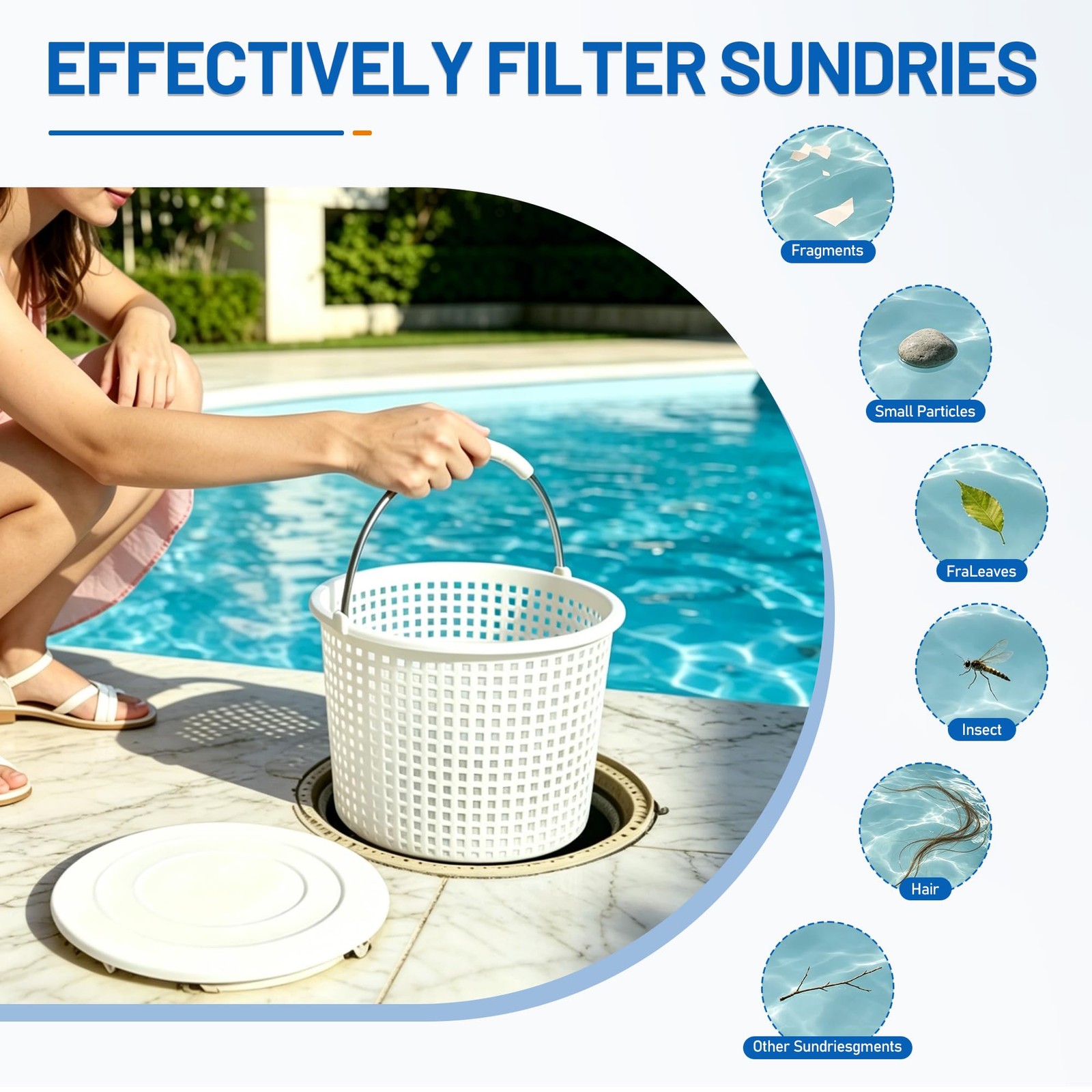 Pool Skimmer Basket Replacement for Hayward SPX1082CA, Aladdin B-152,