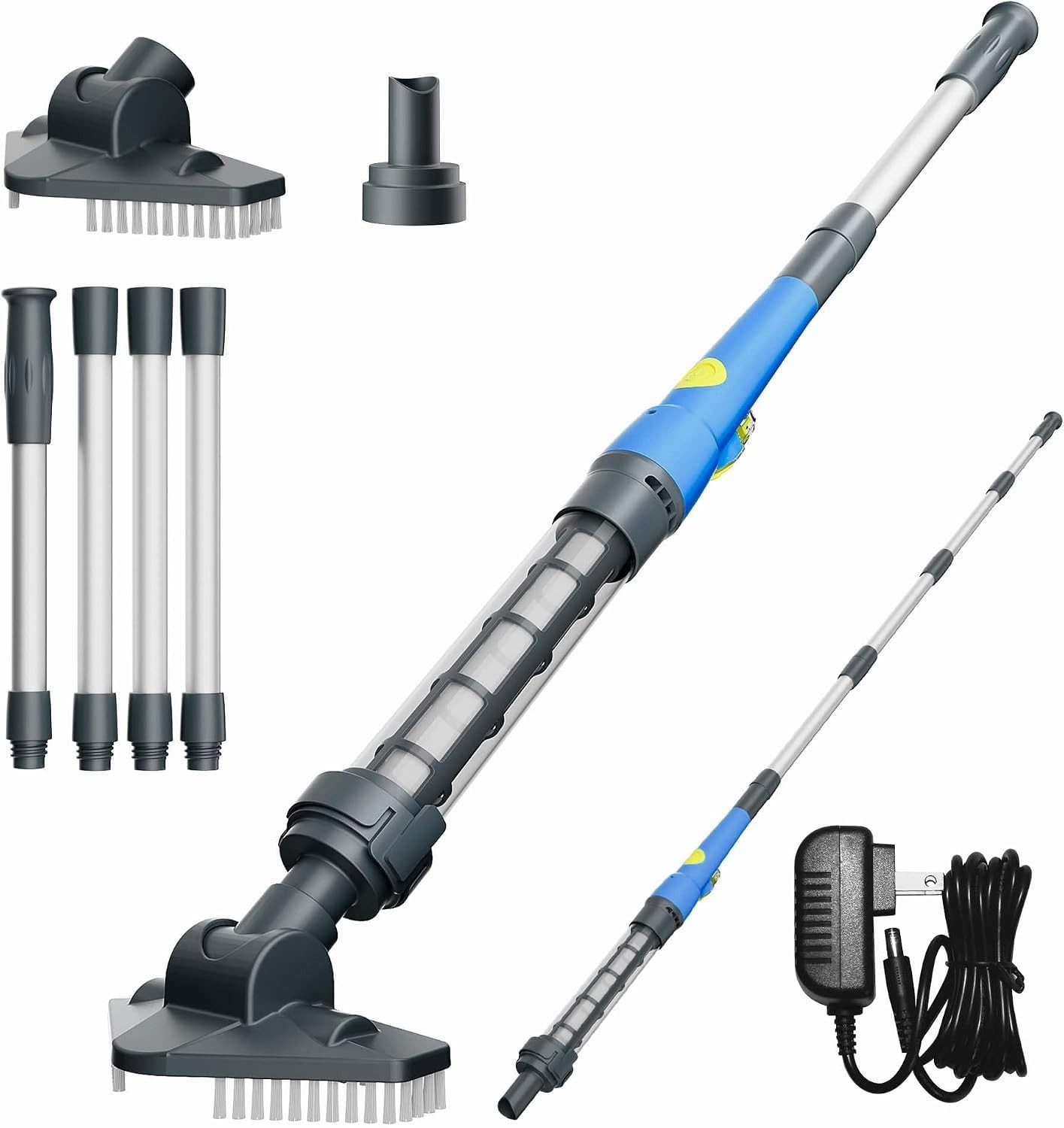 Hushlight Hot Tub Vacuum – Cordless Pool for Above Ground Ocean Blue
