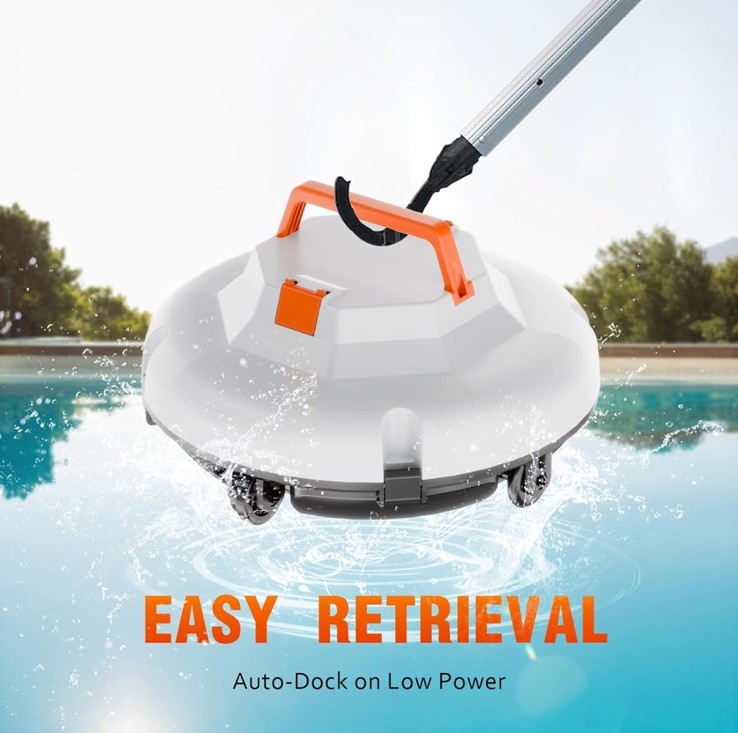 Cordless Robotic Pool Cleaner – 120 Mins Automatic Pool Vacuum Above Ground. NEW