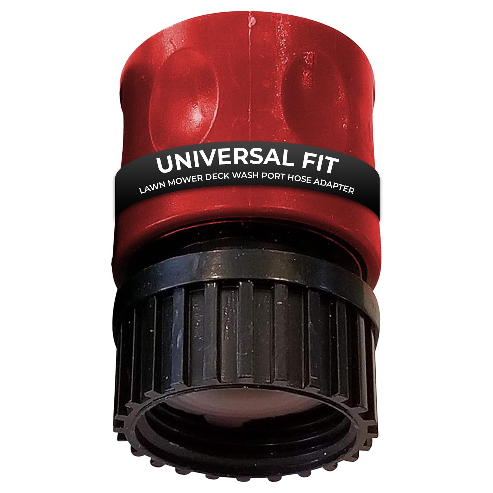 DealEnvy Quick Connect Lawn Mower Deck Wash Port Adapter – Riding Small, Red