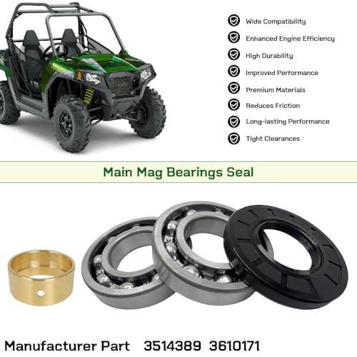 Main Mag Bearings Seal Compatible with Polaris ACE 570 RZR 570 Ranger 570