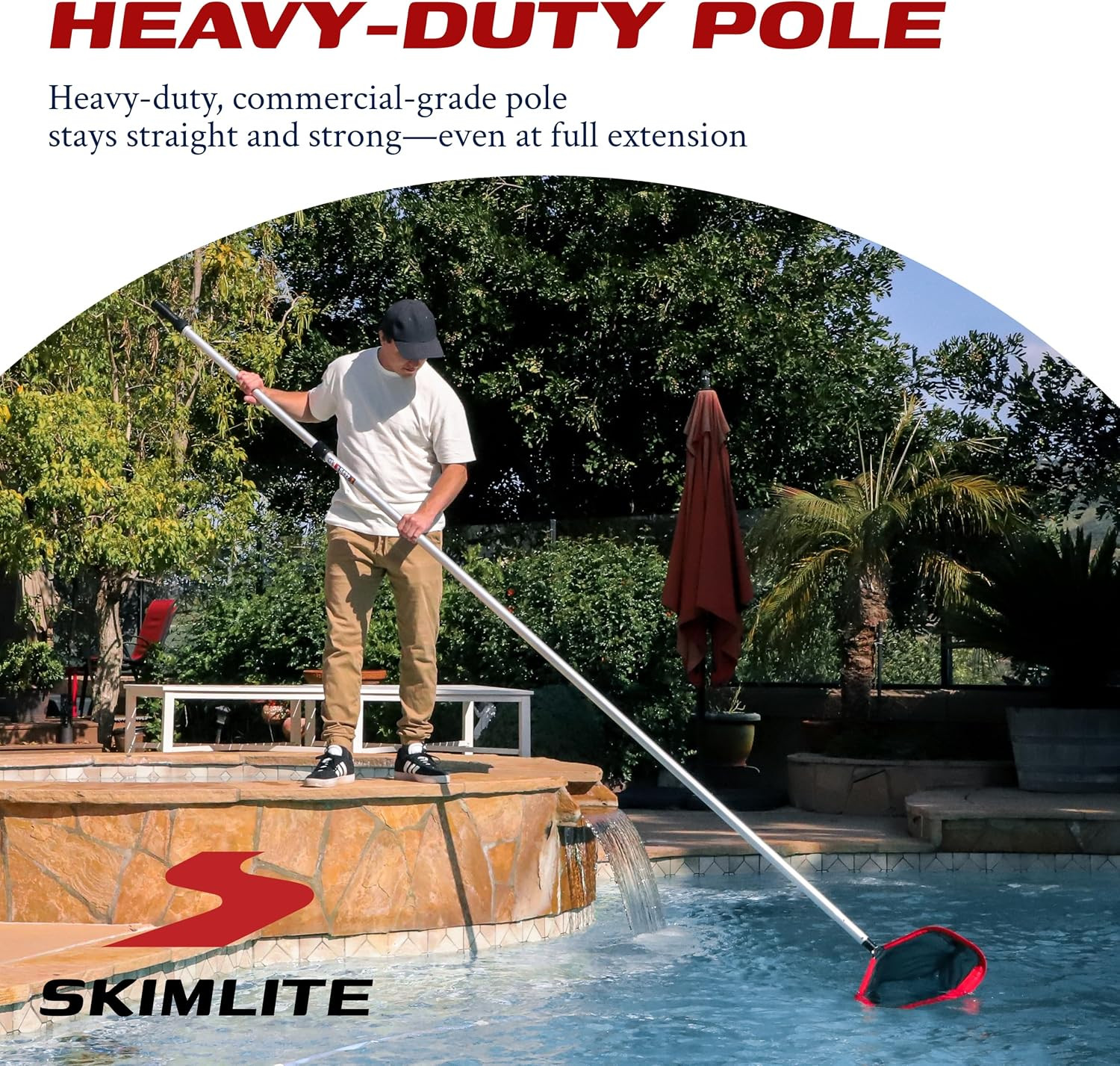 SKIMLITE MANUFACTURING Snaplite Telescopic Pool Pole 16 Ft Adjustable Cleaning P