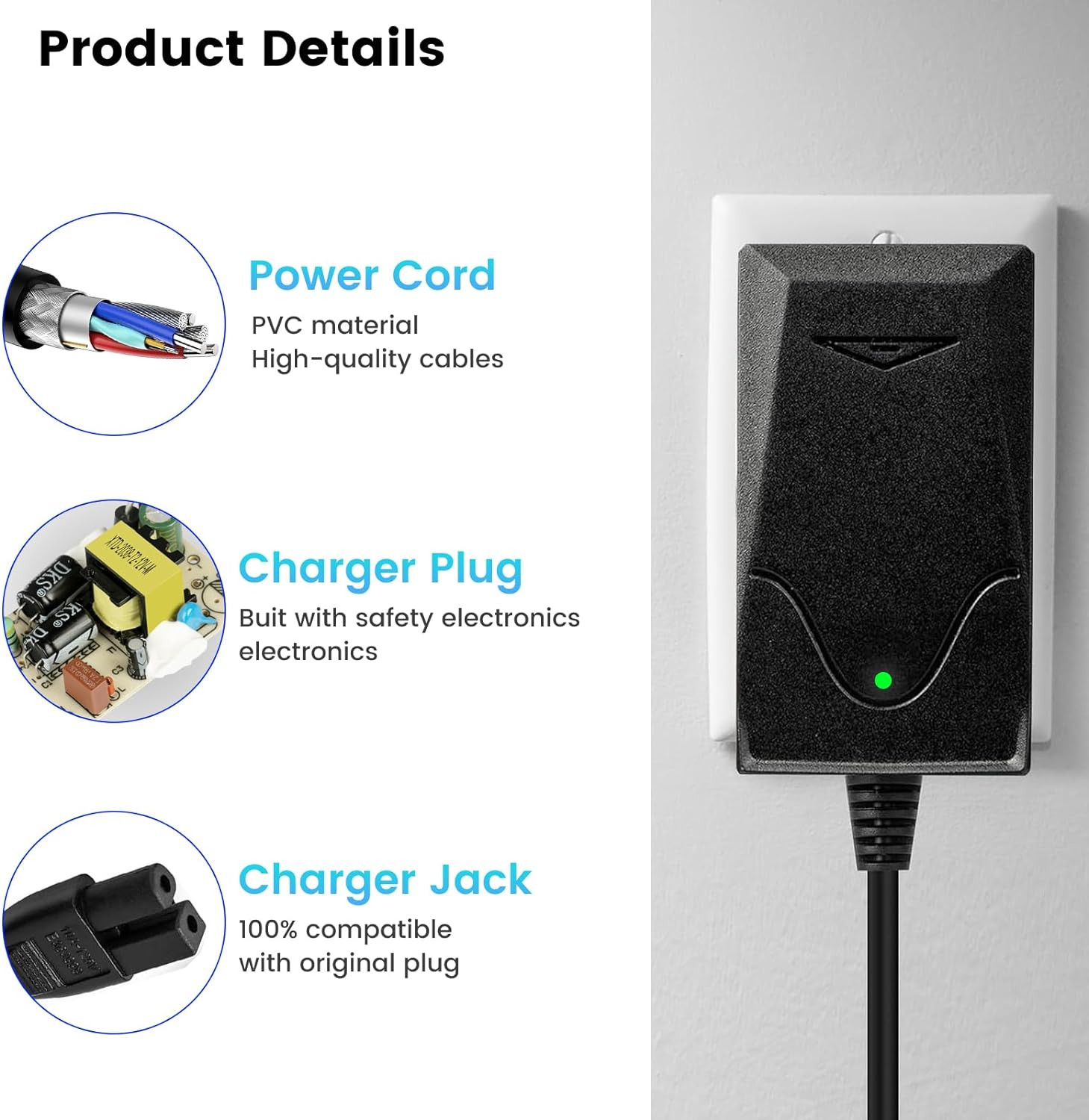 8.4V Charger for Pool Blaster Cordless Pool Vacuum Compatible with Pool Blaster