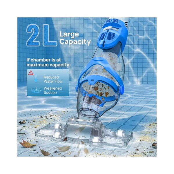 Consciot Cordless 1320 GPH Pool Vacuum Cleaner 22 GPM Rechargeable Handheld