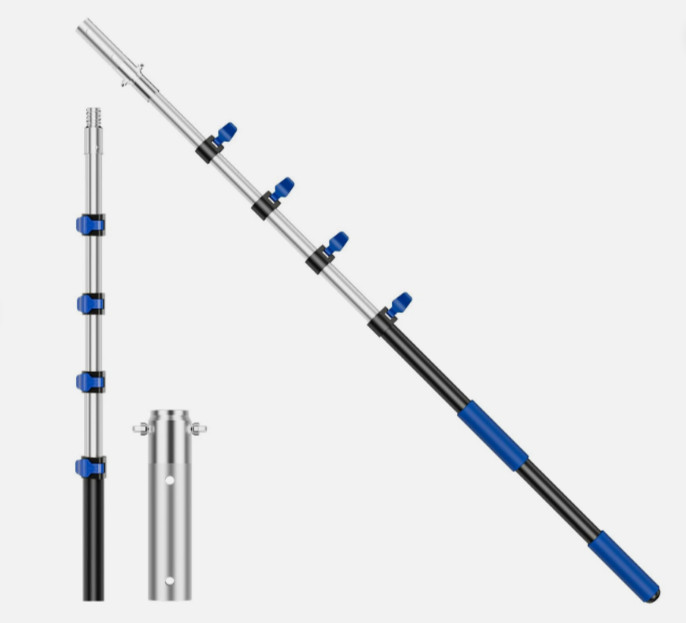 Juecity 16ft Teloscopic Heavy Duty Upgraded Aluminum Pool Cleaning Pole